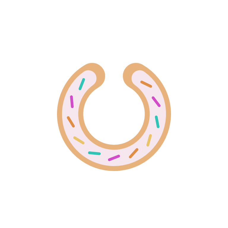 A donut with a bite taken out
